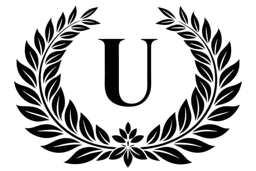 Leaf Letter U logo icon template design vector
