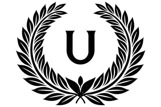 Leaf Letter U logo icon template design vector