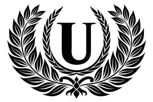 Leaf Letter U logo icon template design vector