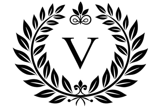 Leaf Letter V logo icon template design vector
