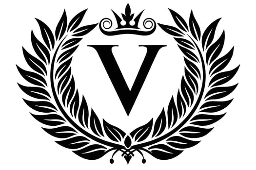 Leaf Letter V logo icon template design vector