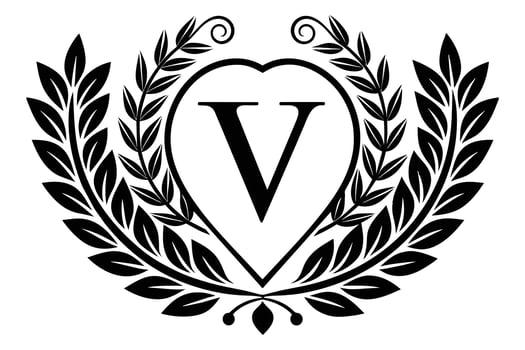Leaf Letter V logo icon template design vector
