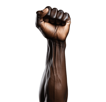 Power fist raised isolated png