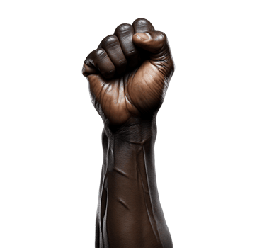 Power fist raised isolated png