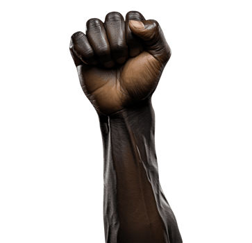 Power fist raised isolated png