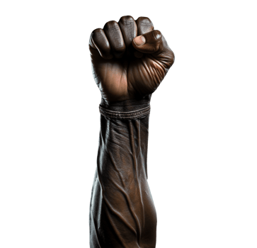 Power fist raised isolated png