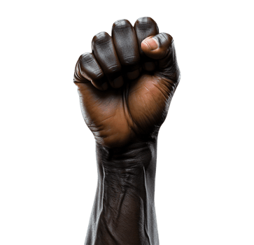 Power fist raised isolated png