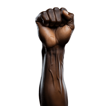 Power fist raised isolated png