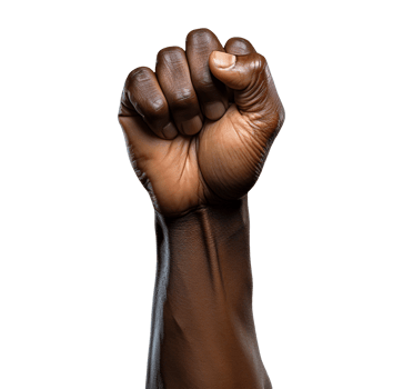 Power fist raised isolated png