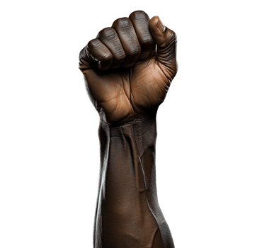Power fist raised isolated png