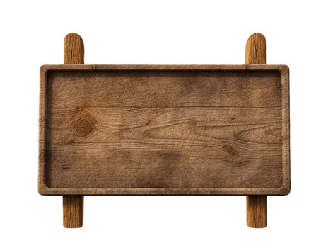 wooden sign board isolated png