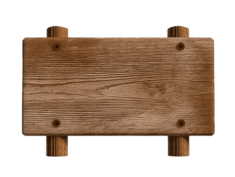 wooden sign board isolated png