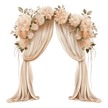 Exquisite Wedding Flower Arch Cutouts png