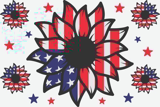 Fourth July Patriotic Background vector