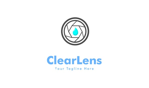 ClearLens logo icon for cleaning camera lens brand vector