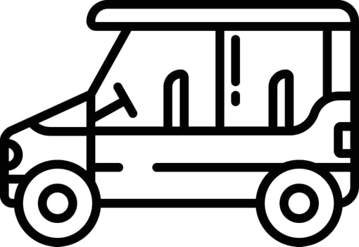 Safari Car outline illustration vector