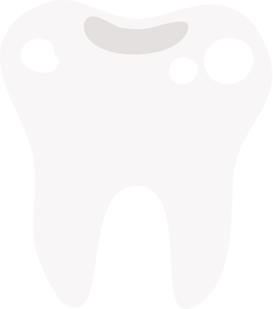 Flat human organ tooth cartoon illustration png