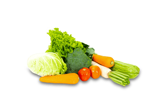 Banner design concept of fresh organic and vegetables png