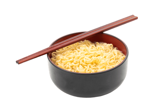 noodle chopsticks in a black bowl on a file png