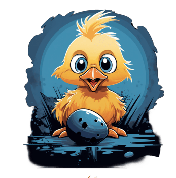 Cute cartoony Monster Hen with Easter Eggs png