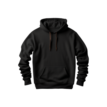 black hooded sweatshirt mockup isolated transparent background png