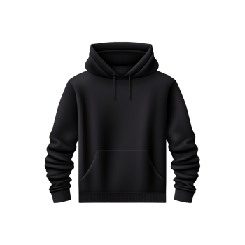 black hooded sweatshirt mockup isolated transparent background png