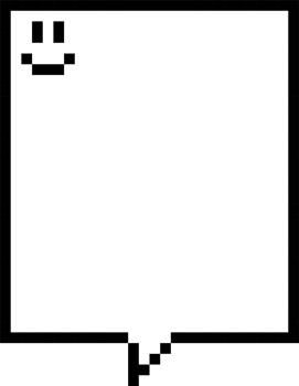 8bit retro game pixel smile speech bubble balloon icon sticker memo keyword planner text box banner png