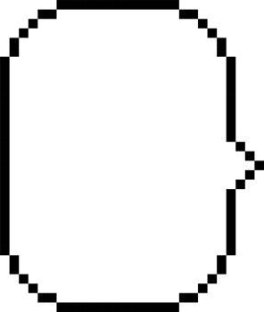 8bit retro game pixel speech bubble balloon icon sticker memo keyword planner text box banner png