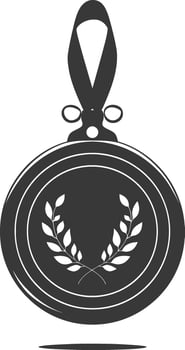 Silhouette Medal Award black color only vector