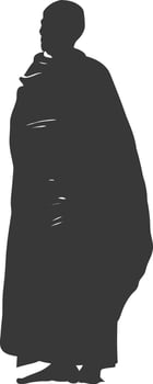 Silhouette native African tribe elderly woman black color only vector