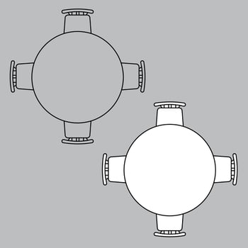 Top view chair icon for house plan design. chair icon outline. chair icon outline vector