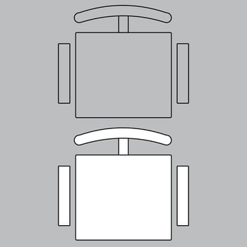 Top view chair icon for house plan design. chair icon outline. chair icon outline vector