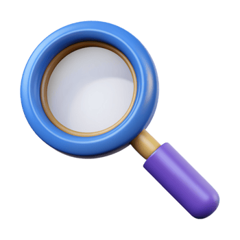 Magnifying Glass 3d Illustration png