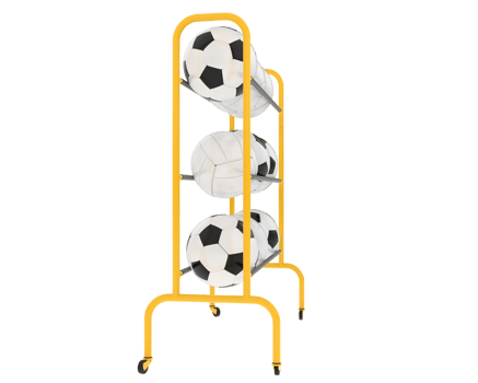 Balls trolley isolated on background. 3d rendering - illustration png