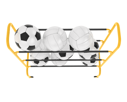Balls trolley isolated on background. 3d rendering - illustration png