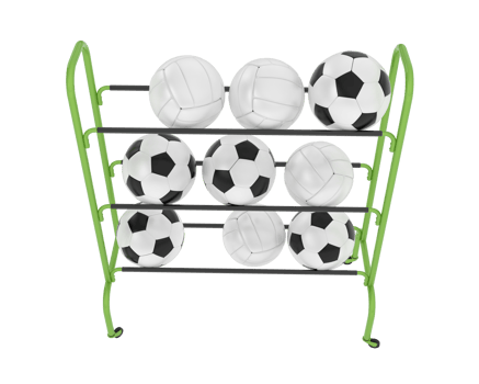 Balls trolley isolated on background. 3d rendering - illustration png