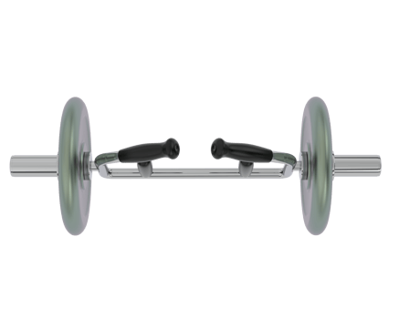 Dumbbell isolated on background. 3d rendering - illustration png