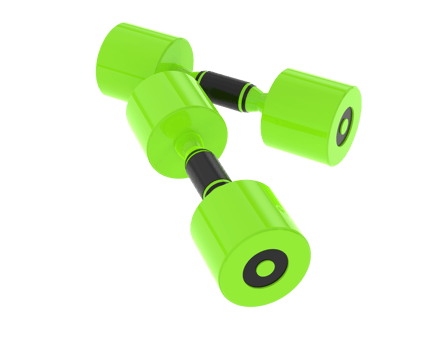 Dumbbell isolated on background. 3d rendering - illustration png