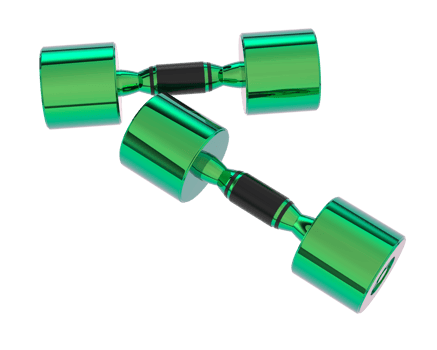 Dumbbell isolated on background. 3d rendering - illustration png