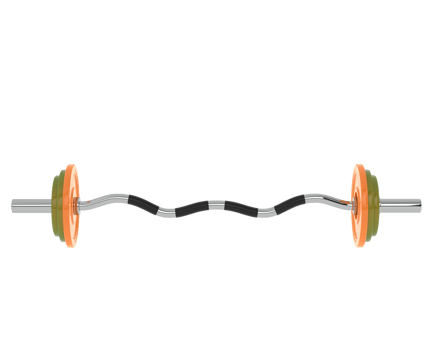 Barbell isolated on background. 3d rendering - illustration png
