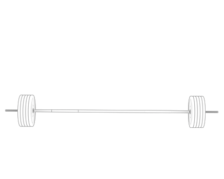 Barbell isolated on background. 3d rendering - illustration png