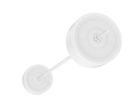 Barbell isolated on background. 3d rendering - illustration png