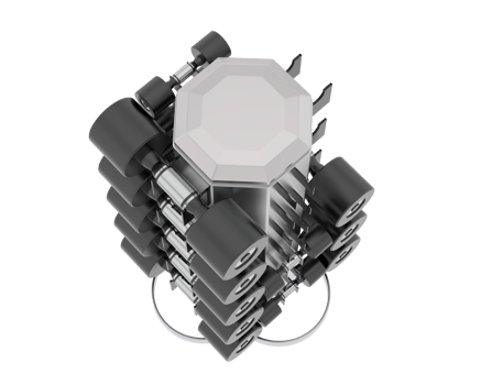 Weight tree with dumbbells isolated on background. 3d rendering - illustration png