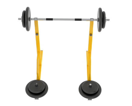 Barbell with weight rack isolated on background. 3d rendering - illustration png