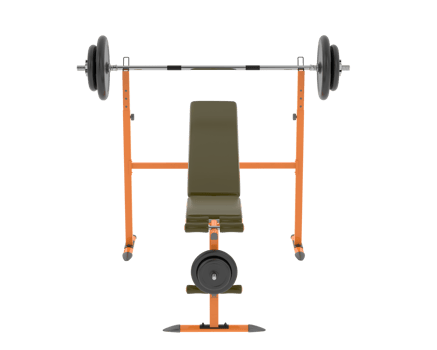 Weight bench isolated on background. 3d rendering - illustration png