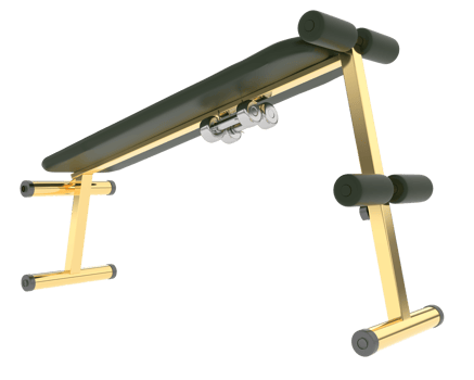 Gym bench isolated on background. 3d rendering - illustration png