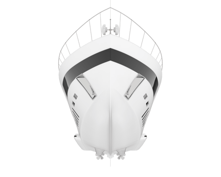 Luxury yacht isolated on background. 3d rendering - illustration png