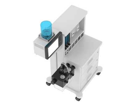 Anesthesia machine isolated on background. 3d rendering - illustration png