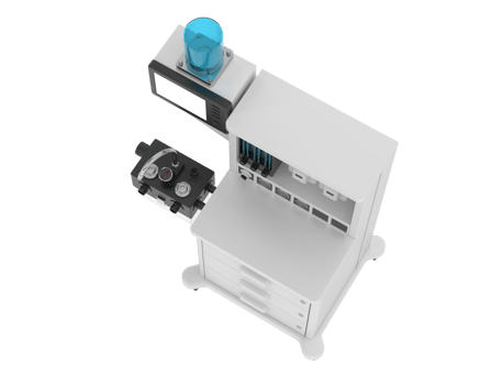Anesthesia machine isolated on background. 3d rendering - illustration png