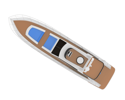 Luxury yacht isolated on background. 3d rendering - illustration png